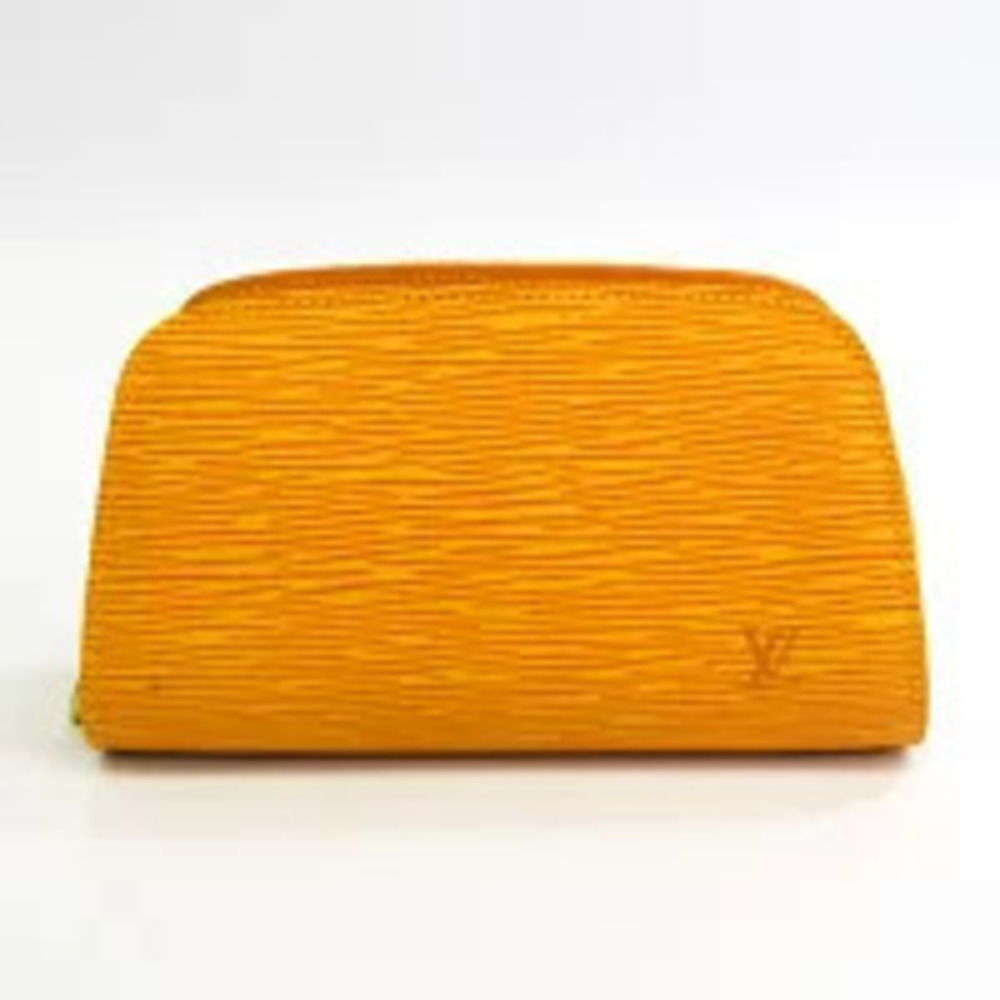 Louis Vuitton Epi Dauphine Pouch Jaune Leather Gold